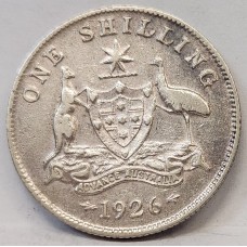 AUSTRALIA 1926 . ONE 1 SHILLING . FULL ADVANCE AUSTRALIA